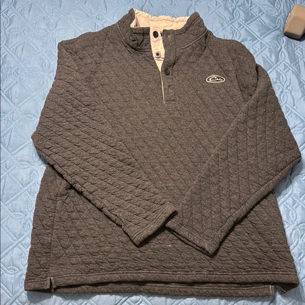 Drake Gray Quilted Sweater